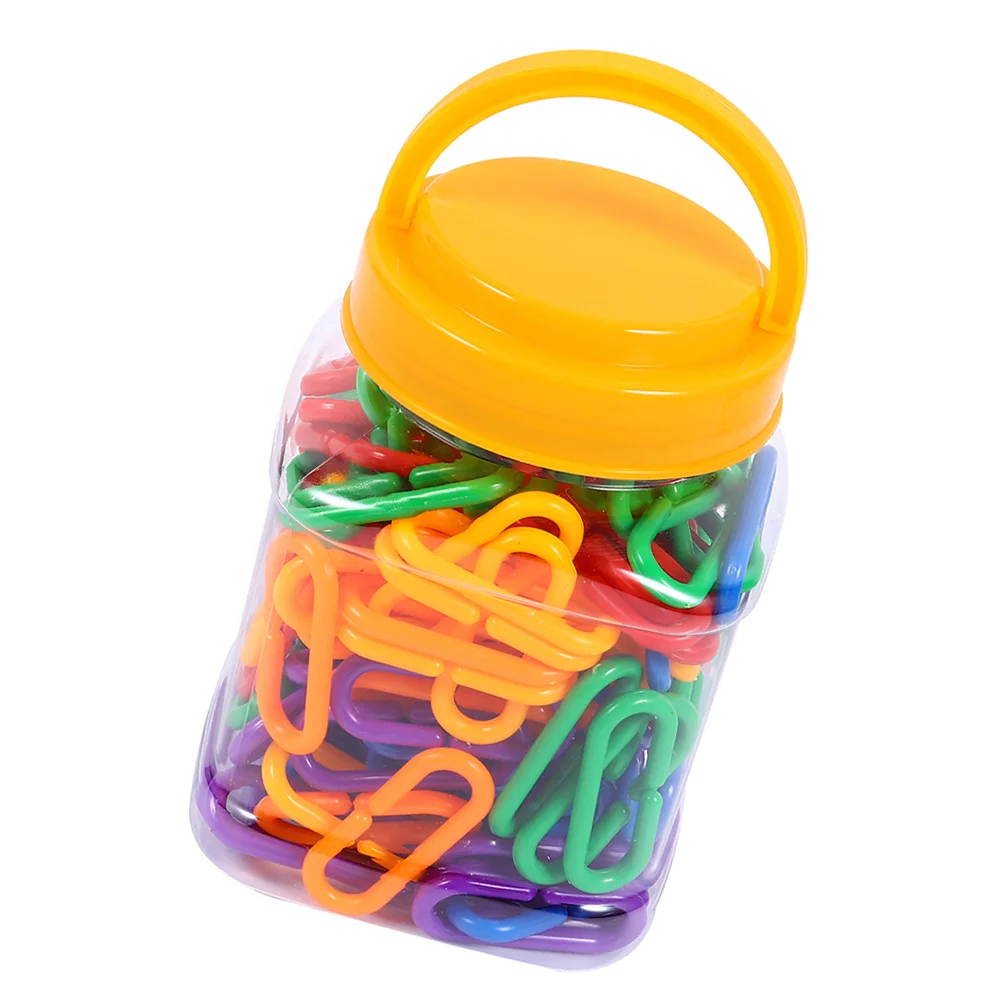 

150pcs Plastic C-Clips Hooks Links Kids Preschool Educational Toy Chain Toys