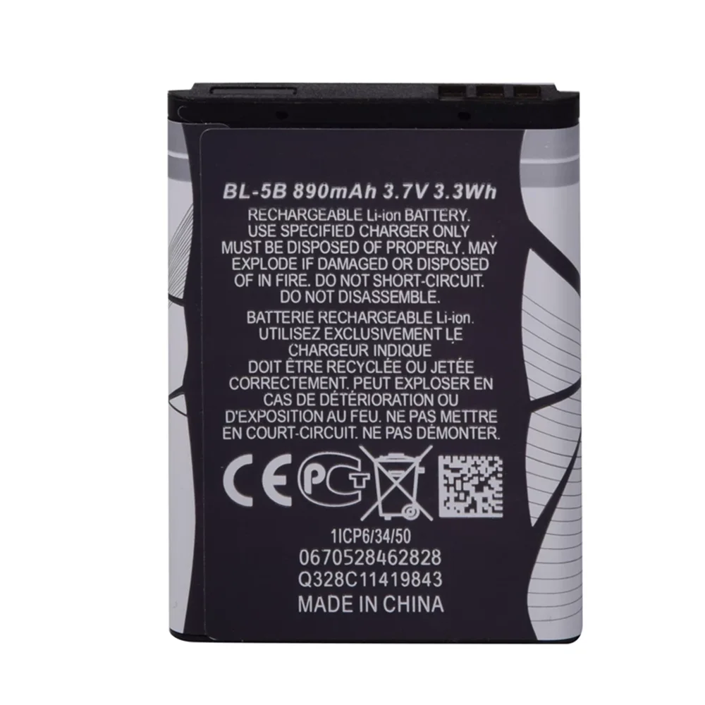 Аккумулятор SIYAA BL5B для Nokia 5300 5140 5320 5500 N80 N83 6120C 7360 3220 3230 5070 мАч BL 5B BL-5B литий-ионная