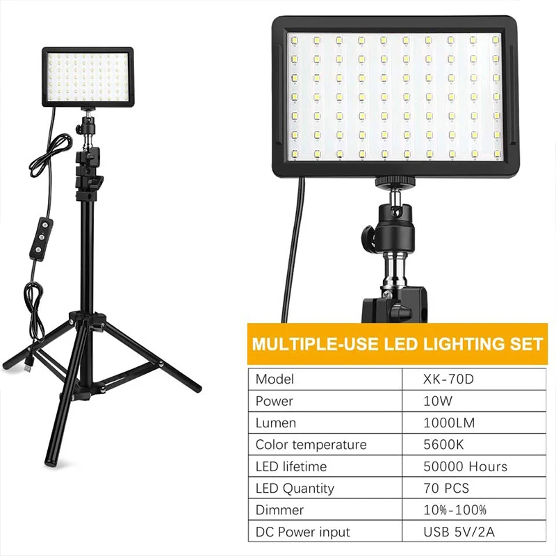LED Photography Video Light USB Live Conference Studio Kit with Tripod Stand RGB Filter Lighting Floor Lamp |