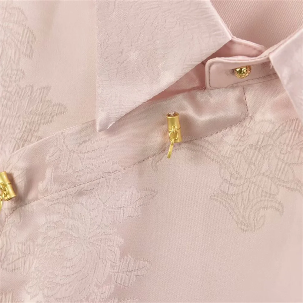 Женская рубашка с бамбуковым узлом PB &amp ZA повседневная универсальная