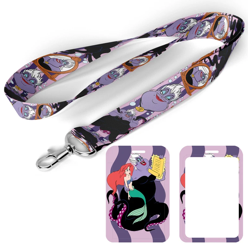 

D1450 Disney Ursula Lanyards Keychain Cute octopus Neck Strap Phone Charm Strap ID Card Holder Lanyard for Keys DIY Hanging Rope