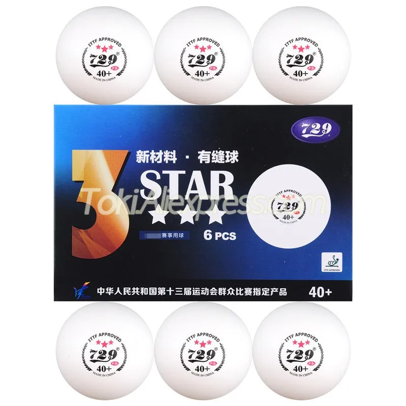 

Friendship 729 3 Star Table Tennis Ball Original 3-Star Plastic ABS Seamed Ping Pong Balls ITTF Approved