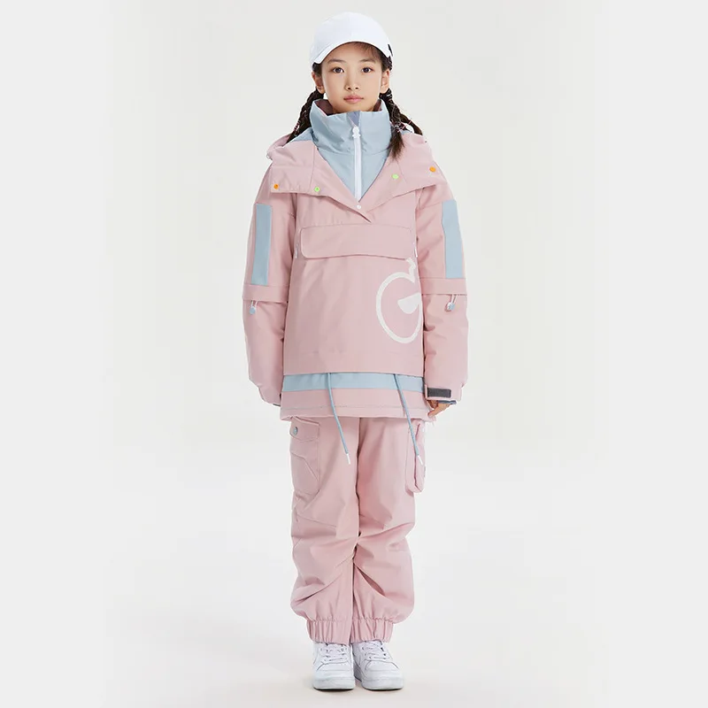 

Winter New 2022 Children Ski Suit Girls Overalls Waterproof Warm Thickened Baby Snow Suit Boy Kids Ski Set Snowboard Jacket