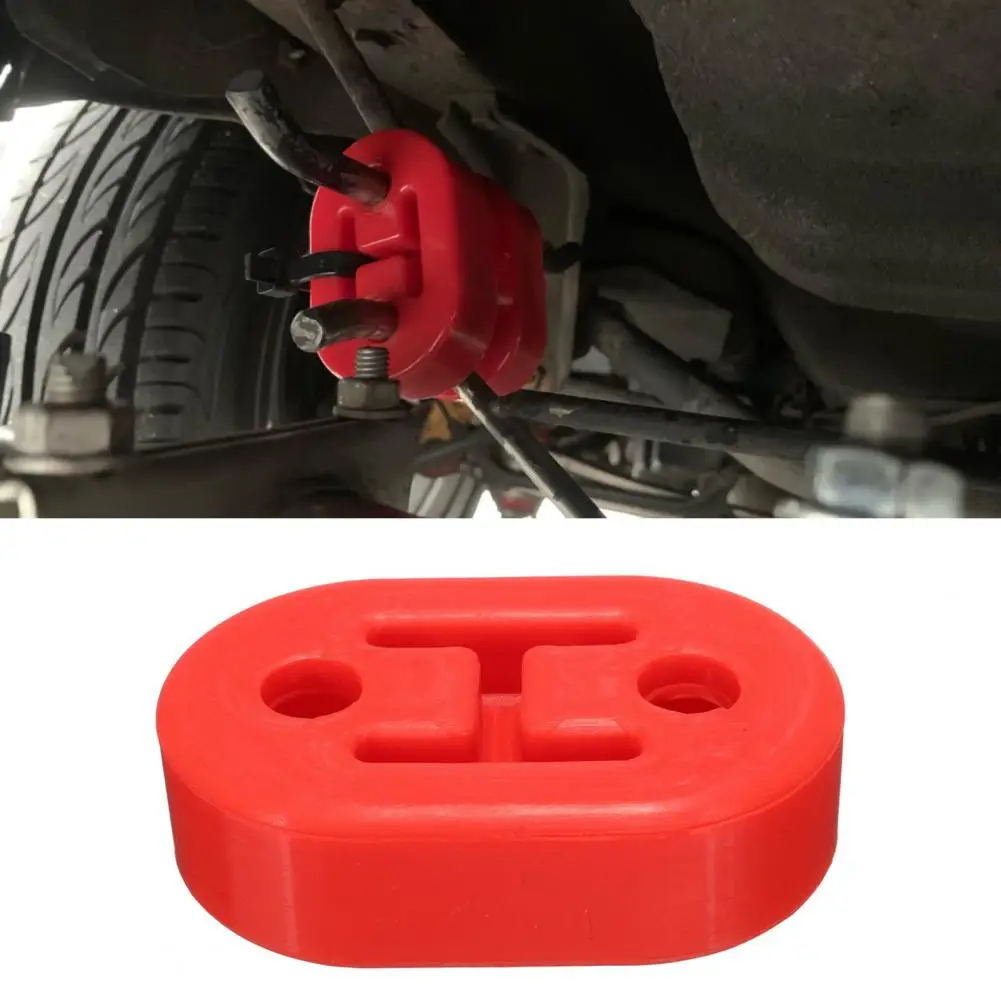 

Universal 2 Holes Diameter 11mm Car Polyurethane Exhaust Tail Pipe Mount Brackets Hanger Insulator Red Black