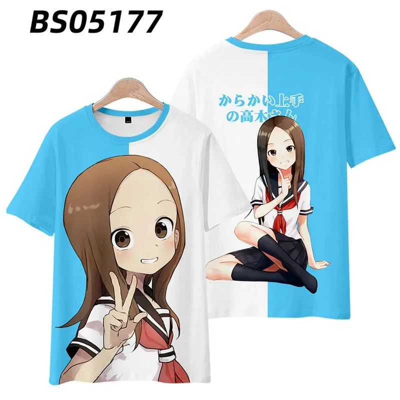 Футболка с круглым вырезом и коротким рукавом принтом каракай жужузу