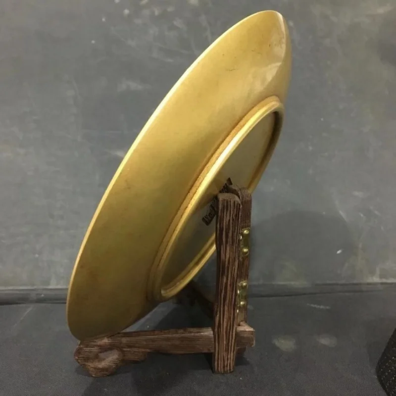 Antique Bronze Collection Pure Copper Snuff Bottles with Pictures inside Platter Plate Decoration Home