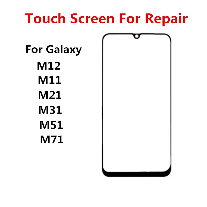 

Outer Screen For Samsung Galaxy M12 M11 M21 M31 M51 M71 Touch Panel LCD Display Front Glass Cover Lens Repair Replace Parts