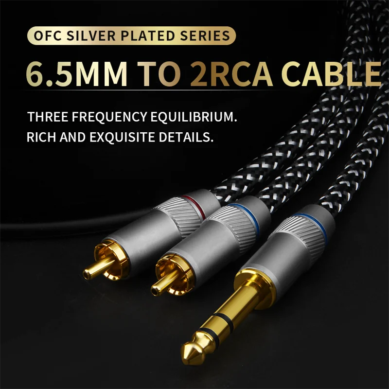 QINCROWN Z100 один на два RCA сабвуфер линия для мобильного телефона ПК динамик аудио кабель чистая медь посеребренные кабели усилителя мощности