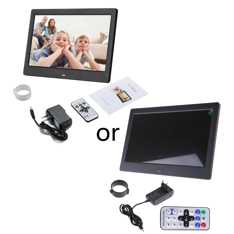 

Digital Photo Frame 10.1 Inch Digital Picture Frame High Resolution 1024x600 TN Screen Music Video Player with Remote