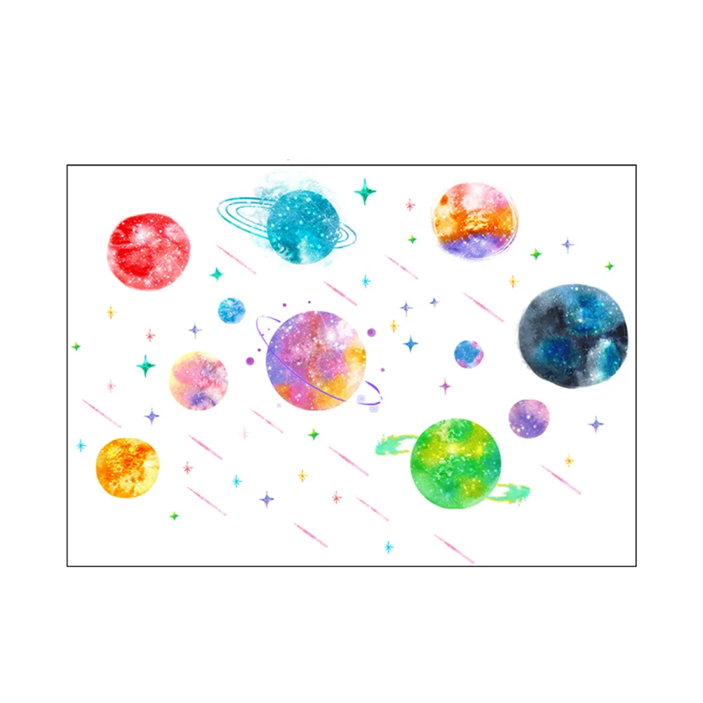 

Cartoon Luminous Wall Decor Planet Wall Decal Lovely Household Wall Sticker