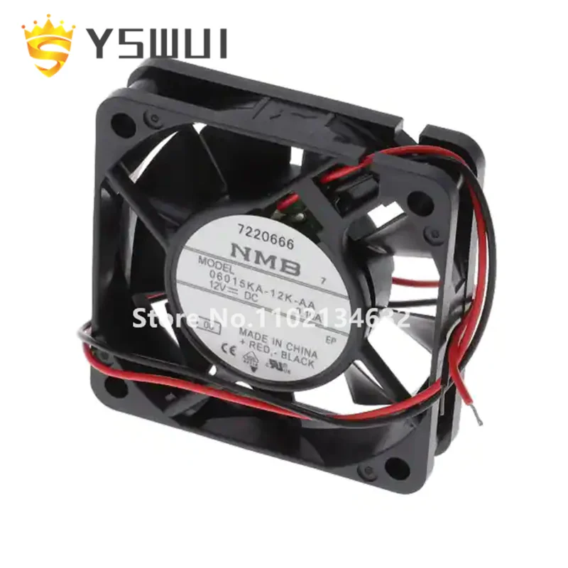 

06015KA-12L-AA-00 Originl FAN 60MM X 15MM 12VDC STD 2 WIRE 3600 RPM