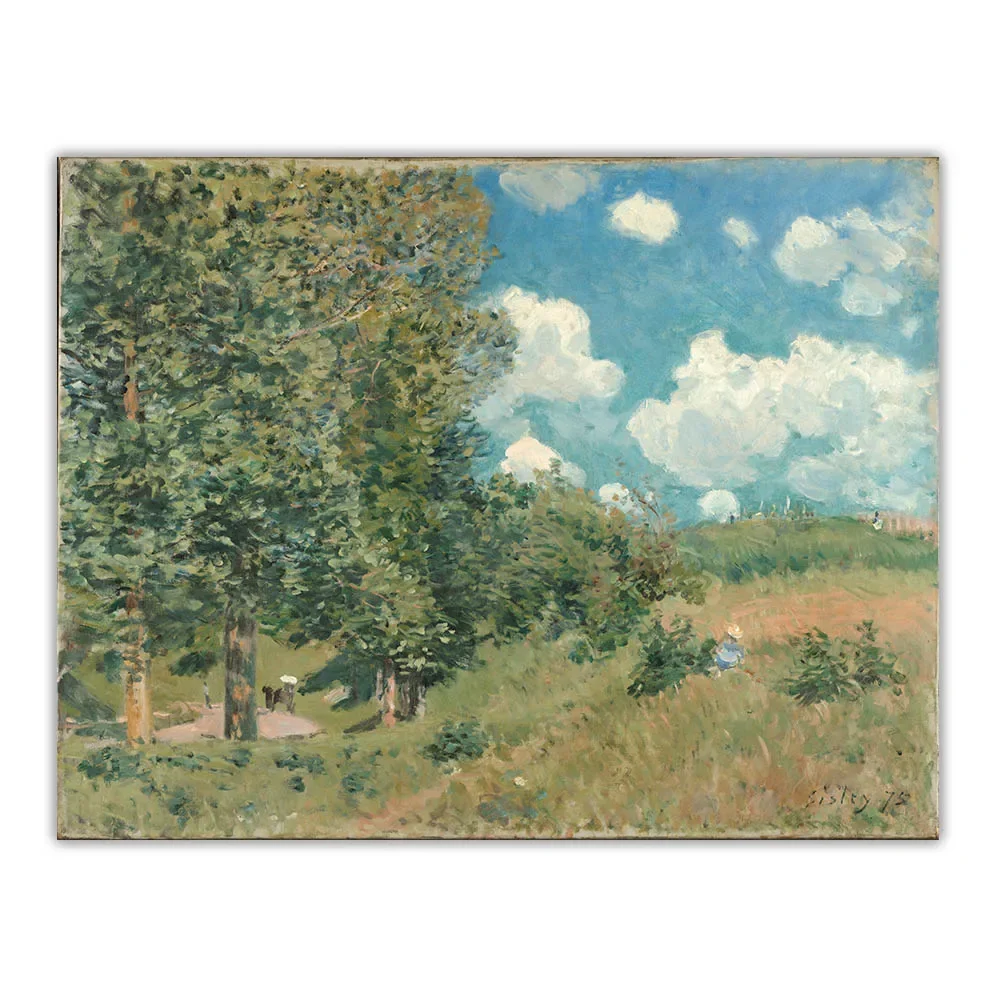 Дорога от Версалов до Сент-Германе Альфред Сисли холст картина маслом эстетика