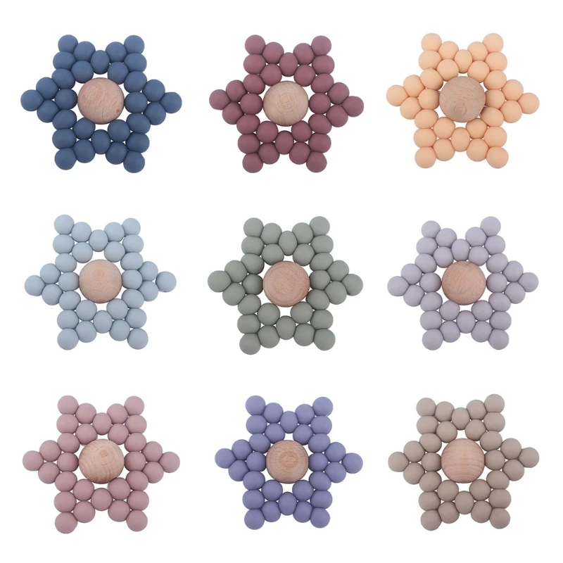 

Colorful Baby Teething Toys Soft Soothing Sensory Infant Teether Toy BPA-Free