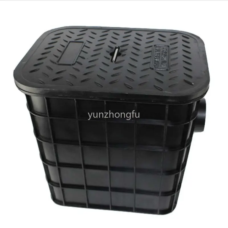 

Ловушка для смазки, кухонный перехватчик, очистка сточных вод, заводской инструмент для очистки сточных вод в ресторанах, сепаратор сточных вод для масла, черный пластик