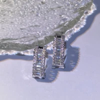 2022 new classic bling earrings for women s925 aaa cubic diamond zirconia elegant wedding party gift jewelry