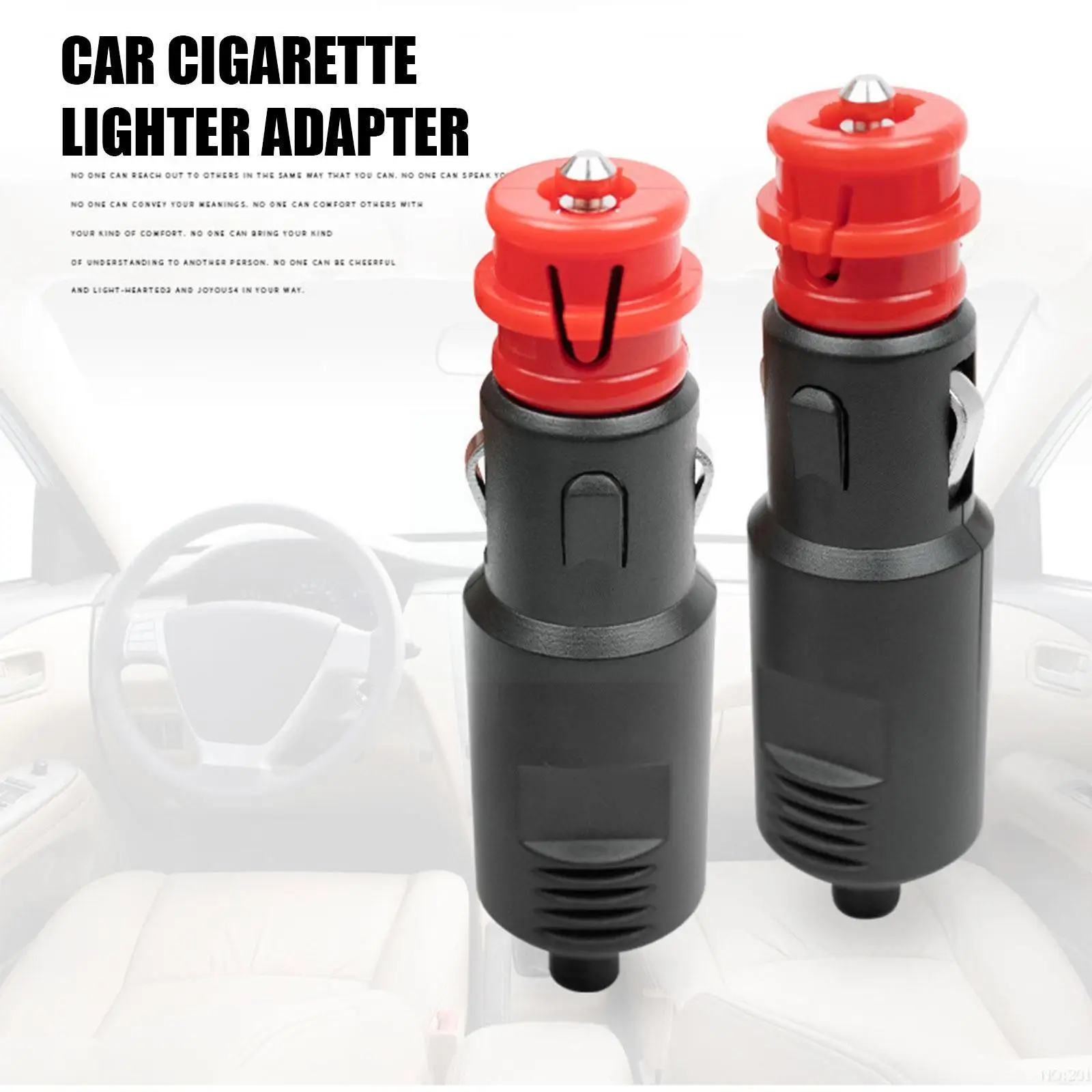 

Universal 12V-24V Car Cigarette Lighter Power Connection Socket Cigaret Adaptor Male Plug for Motorcycle Off-road Driving R Y9T8