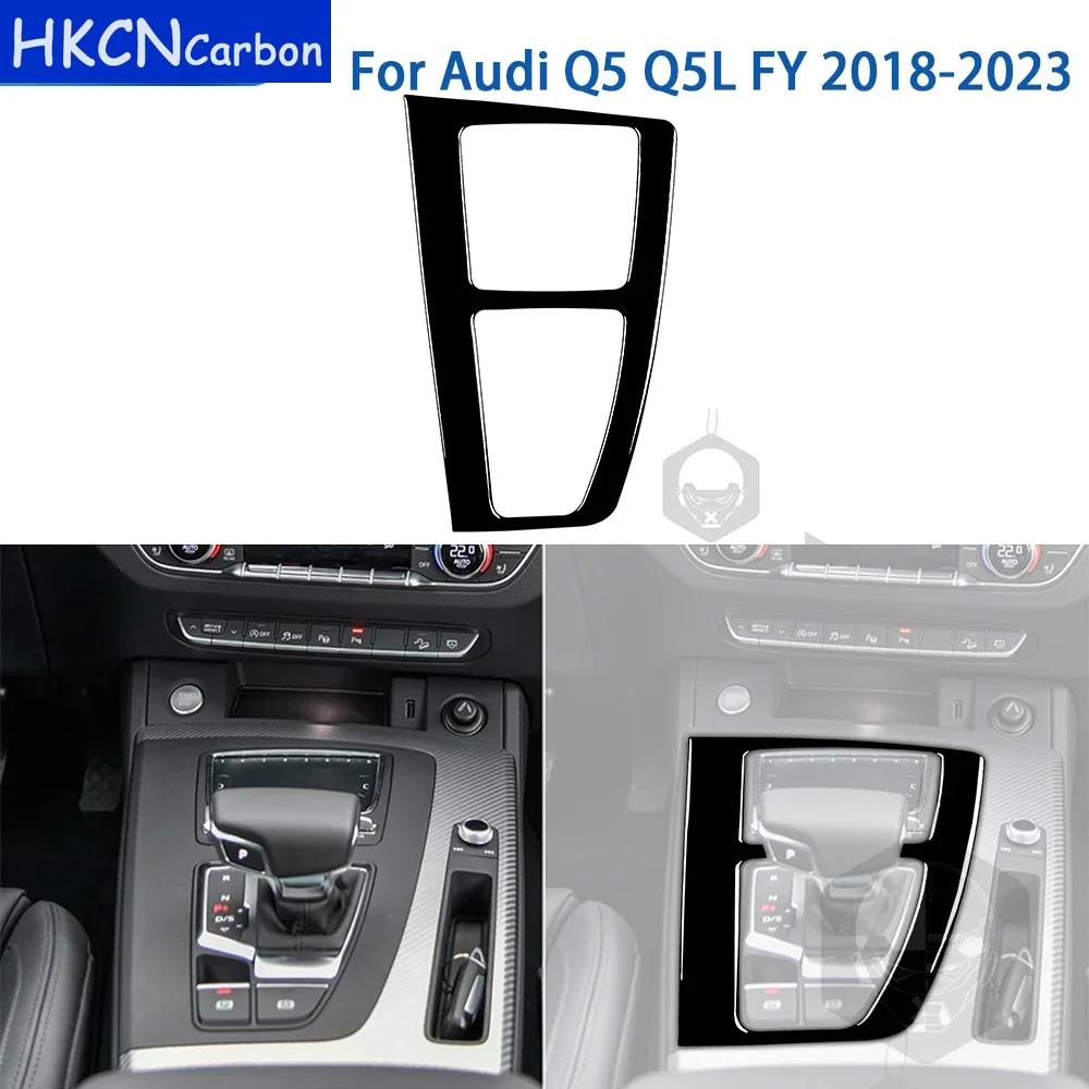 Для Audi Q5 Q5L FY 2018 2019 2020 2021 2022 2023 аксессуары Piano Black Plasti салон автомобиля панель