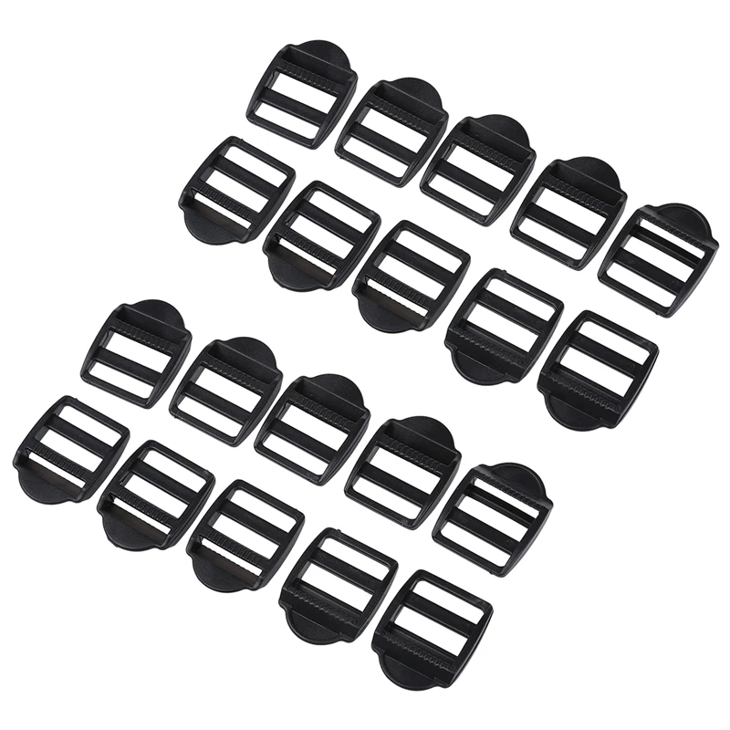 

20 Pcs Plastic Replaceable Luggage Bag Side Buckles For 1 Inch Width