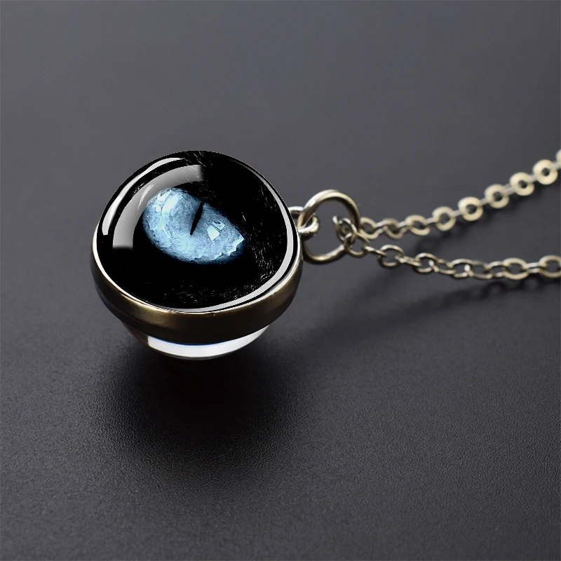 Ожерелья с драконом и злыми глазами ожерелье двухсторонним стеклянным шариком