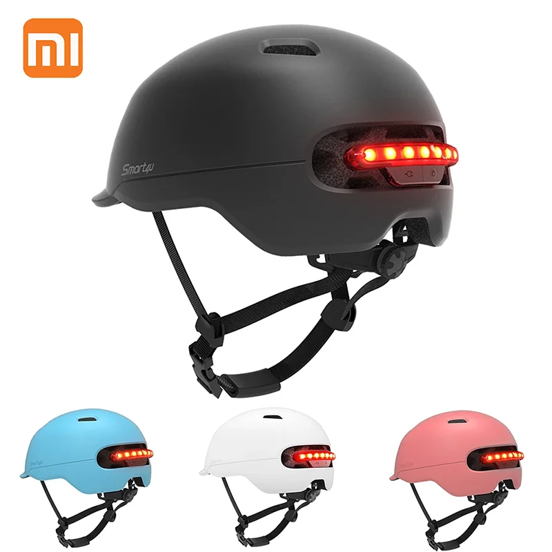 

Xiaomi youpin Smart Flash Helmets Automatic Brake Warning Waterproof for Riding Scooter Electric Bicycle Helmets Road Smart4U