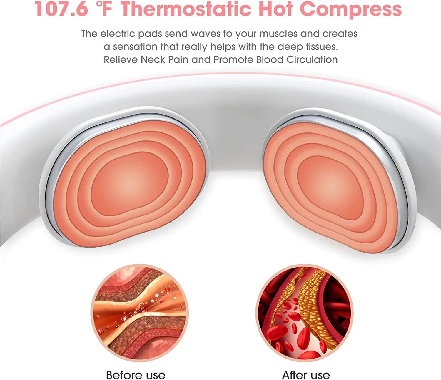 Электрический импульсный массажер для шеи беспроводной Интеллектуальный с