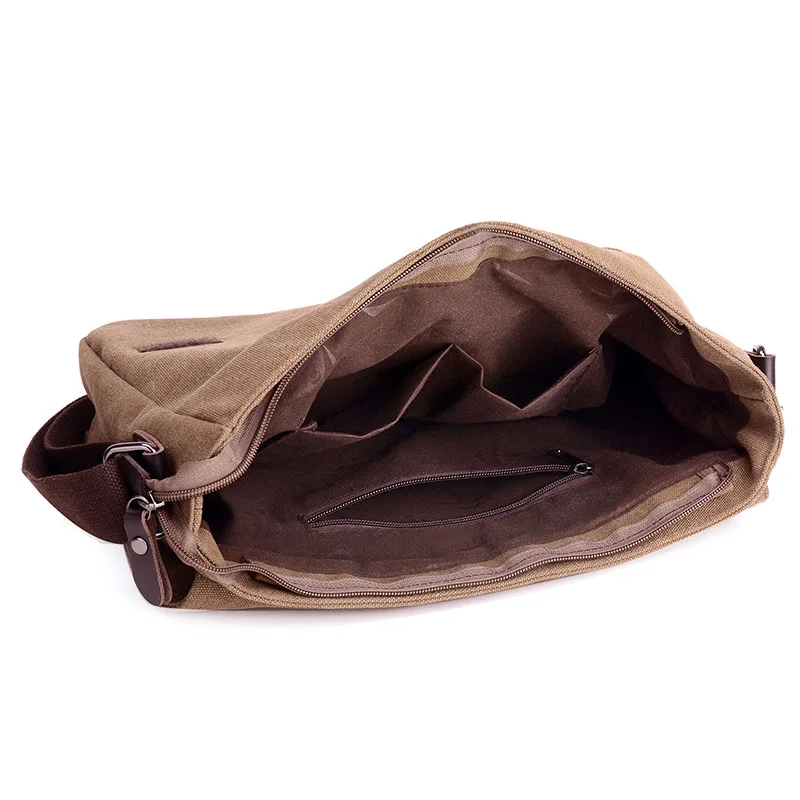 Vintage Canvas Men's Shoulder Bag Fashion  Messenger Bag Male Large Capacity Crossbody Bag Casual Man Travel Bag