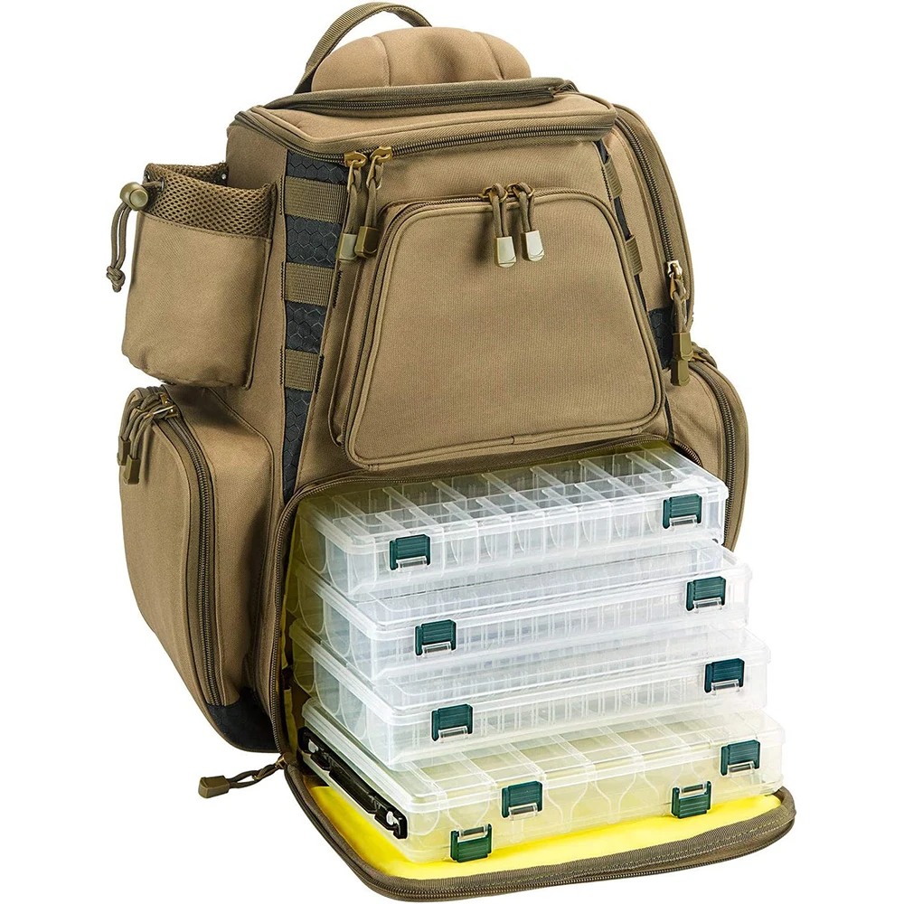 

25L Multi-purpose Fishing Tackle Bags Fish Lures Gear Storage Waterproof Outdoor Backpack Bait Box Fishing Goods Accessories