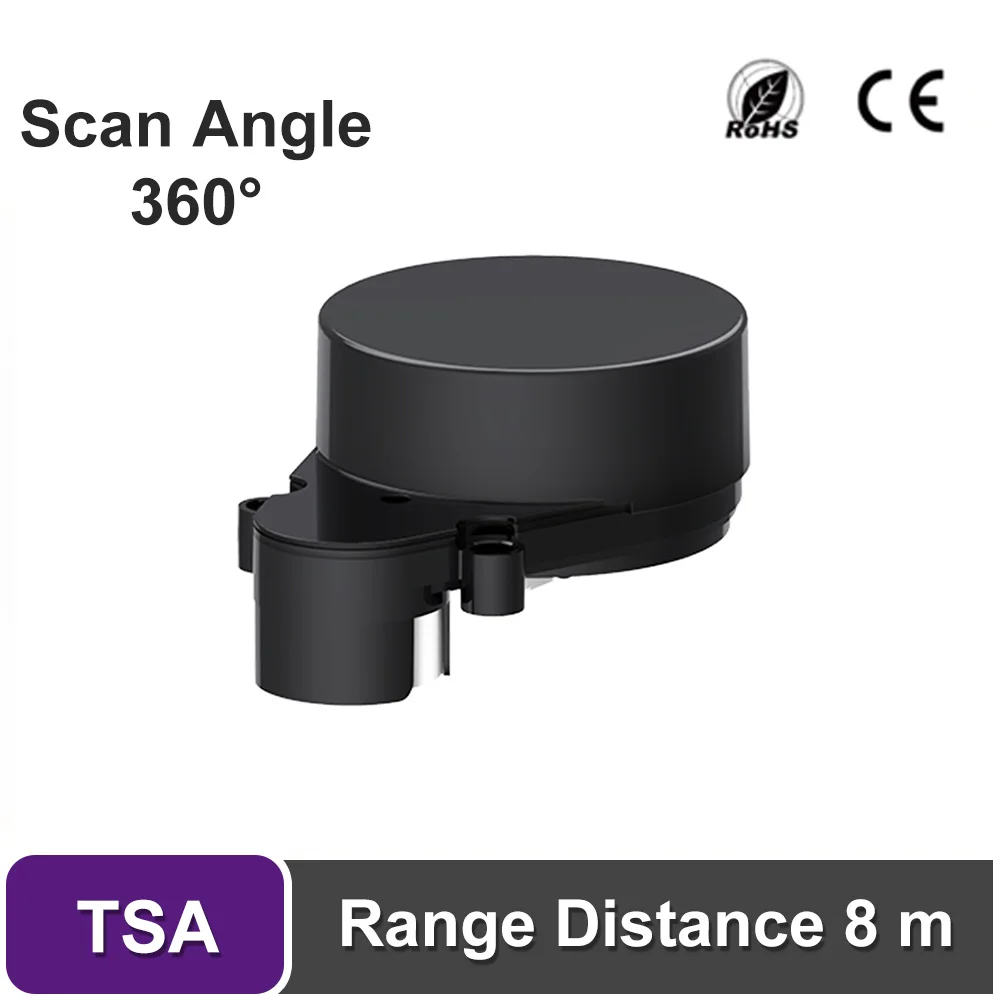 

EAI YDLIDAR TSA TOF LiDAR Range Distance 8m Scan Angle 360° Sweeper Range Frequency 3000 Hz Lidar Laser Ranging Sensor