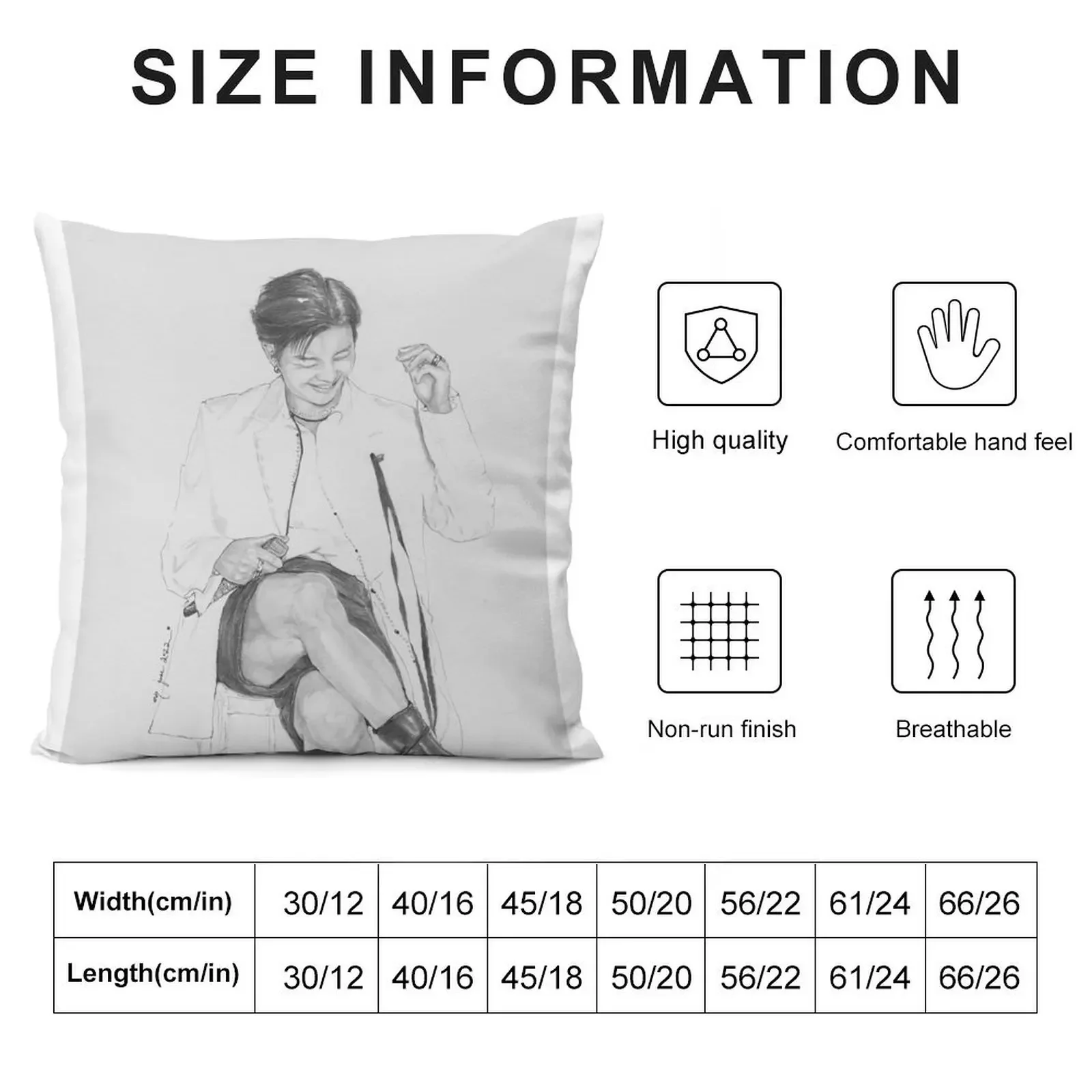 Чехол для подушки Kim Namjoon (RM) at MCountdown