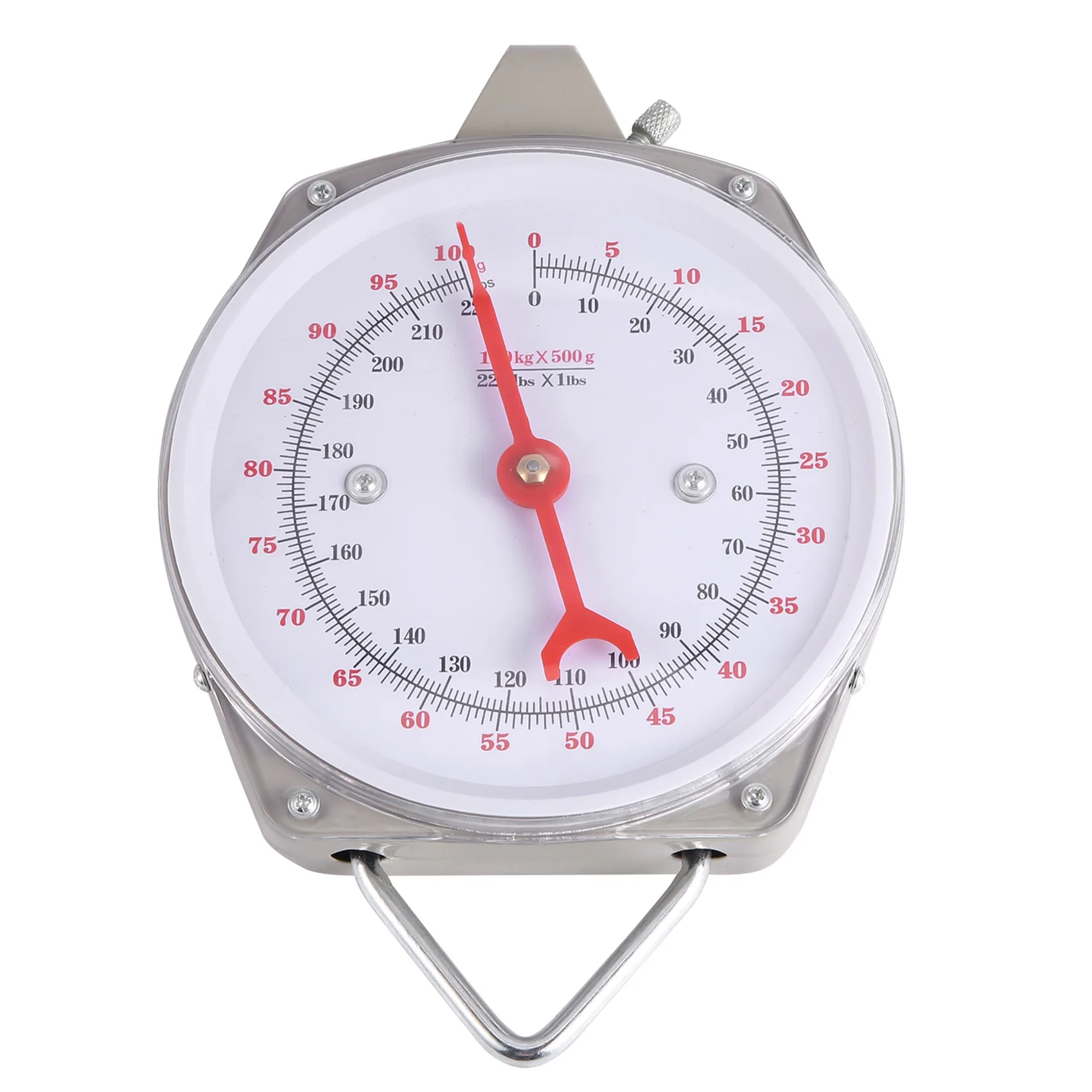 Механические подвесные весы с 2 крючками 100 кг фунтов