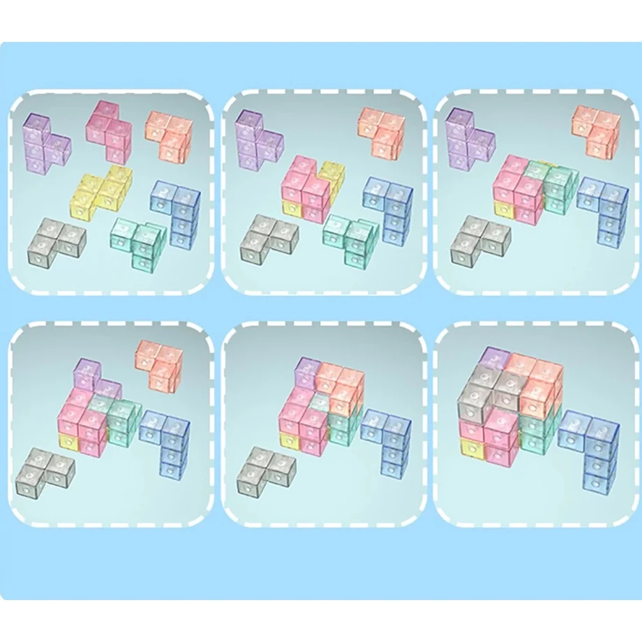 Куб-Тетрис Qy Toys Magnet Cube Blocks (Доставка из России) игра для детей |