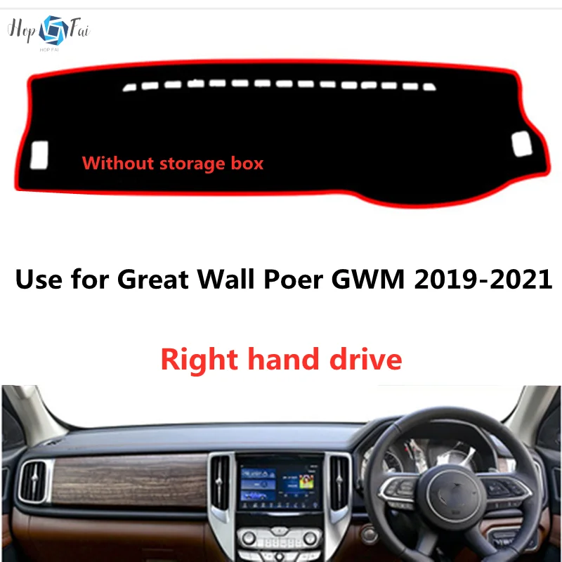 

Taijs Right Hand Drive Car Dashboard Cover DashMat for Great Wall GWM 2019 2020 2021 2022 Without Storage Box Nice Cutting Pad