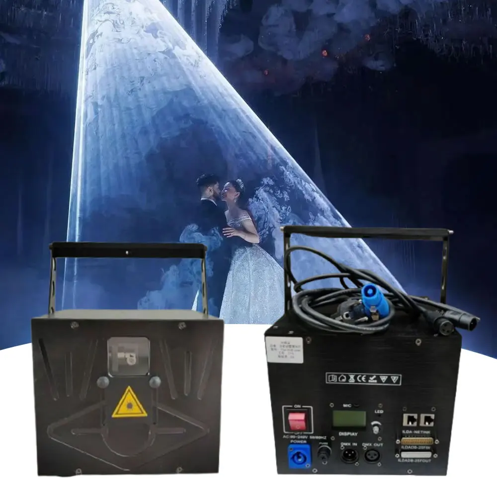 

10 Вт сценический свадебный лазерный свет полноцветный DMX RGB 3D анимационный сканер бар клуб дискотека рождественская вечеринка шоу лазерный луч освещения