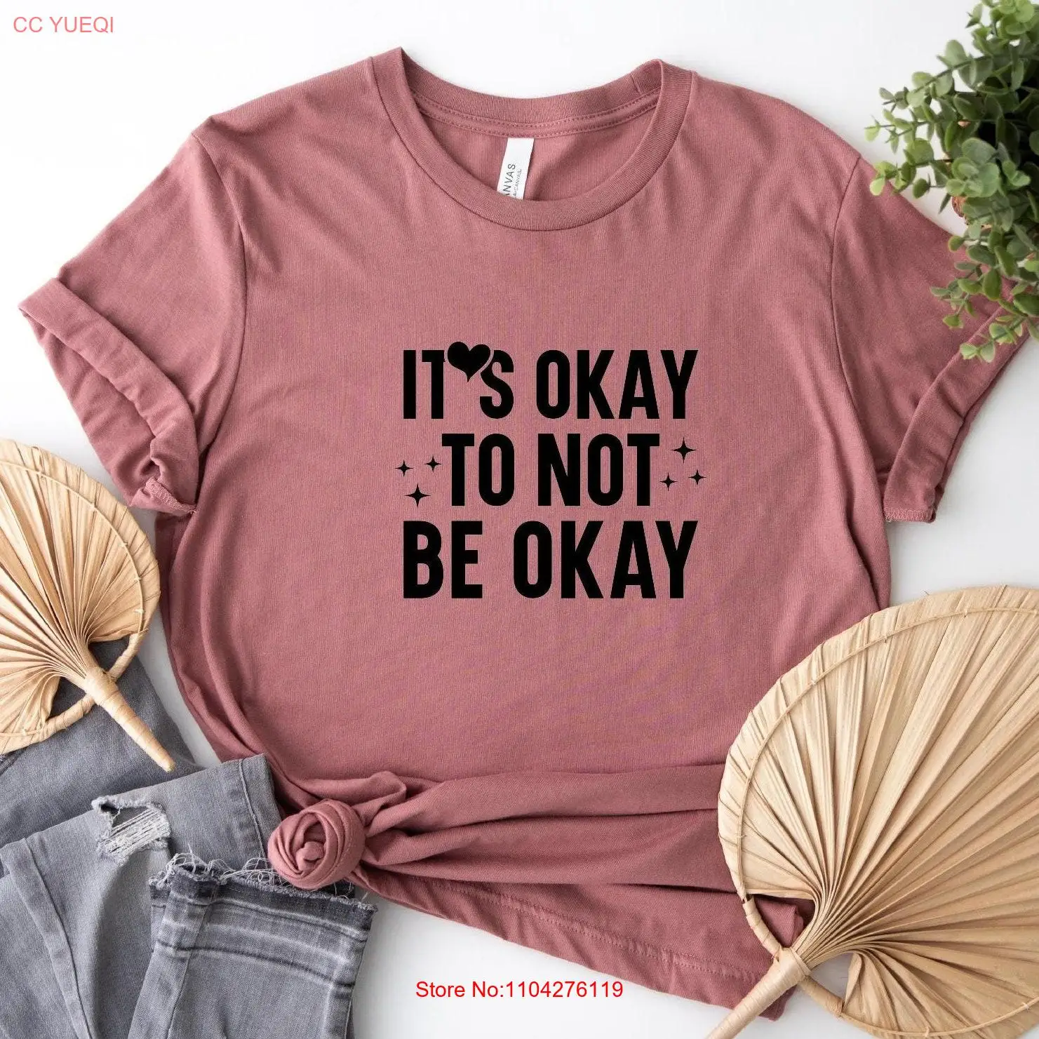 Футболка Это в порядке не будет Мотивационное психическое здоровье имеет