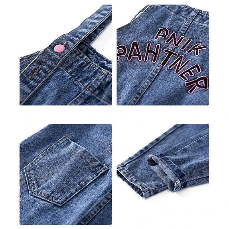 Летний комбинезон для девочек YourSeason с вышивкой в виде бабочек джинсовый 12 лет