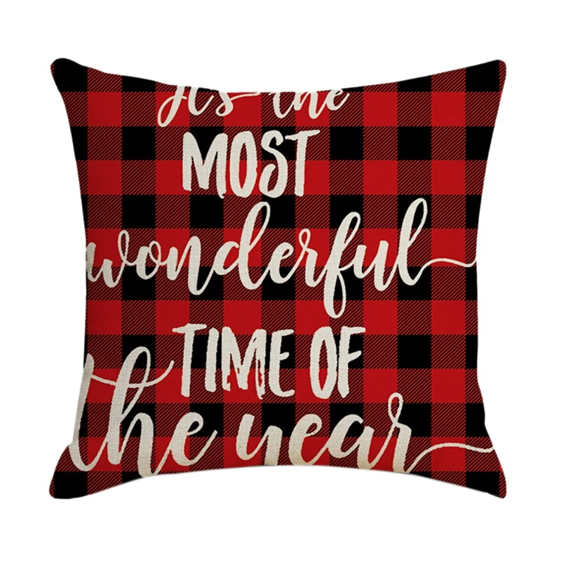 

Christmas Gift Pillowcase Santa Creativity Square Home Decor Linen Pillow Cases Cushion Covers For Sofa Car Gift 45X45cm