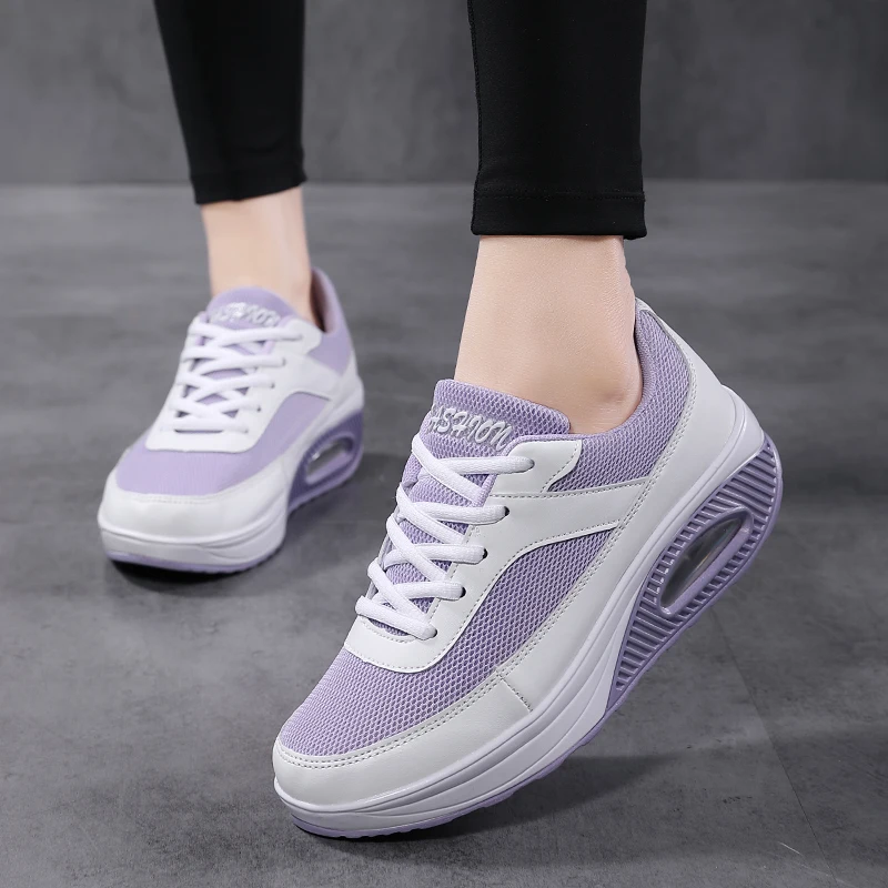 2022 Women Sneakers White Tennis Women Shoes Canvas Slip on Female Row Shoes Platform Flats Ladies Breathable Shoes Size 35-42