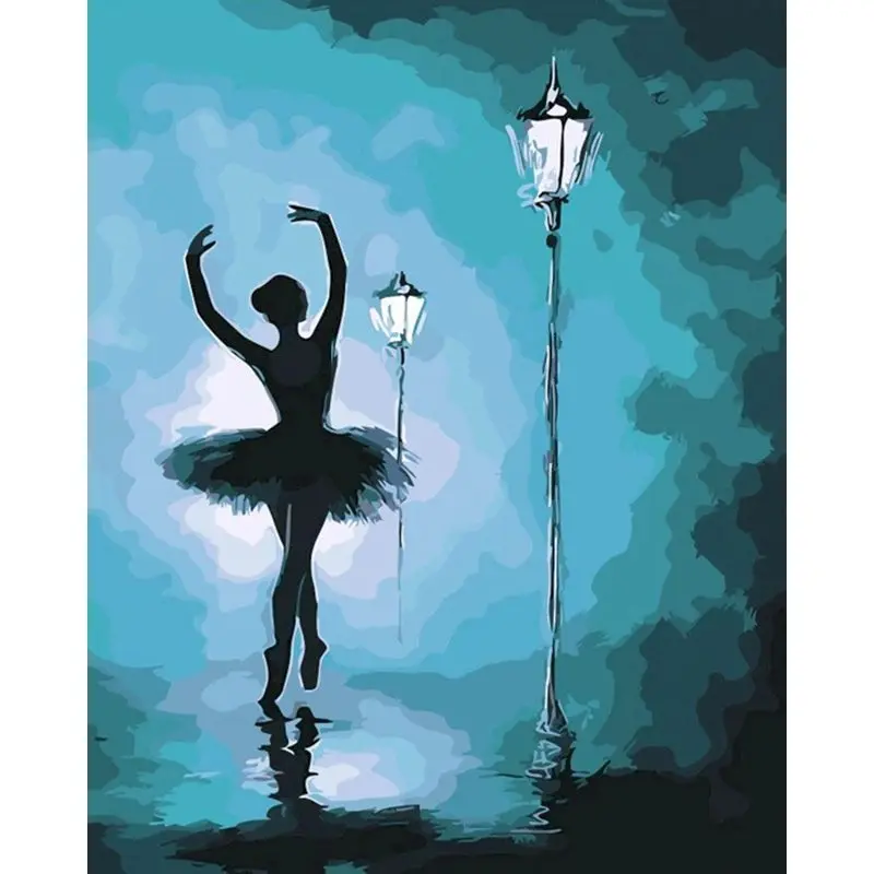

GATYZTORY 40x50cm Frame Ballet Dancer Figure Painting By Numbers Kits For Adults Children HandPainted Unique Gift Home Wall Craf