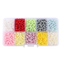 new color straight hole hand beaded imitation pearl with hole abs plastic pearl diy beaded bag material jewelry accessories