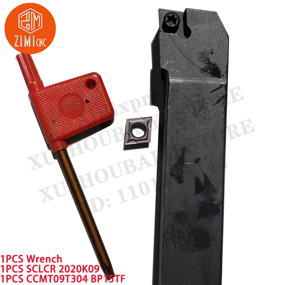 1PCS SCLCR2020K09 внешний токарный держатель 95 градусов + CCMT09T304 BP15TF твердосплавные