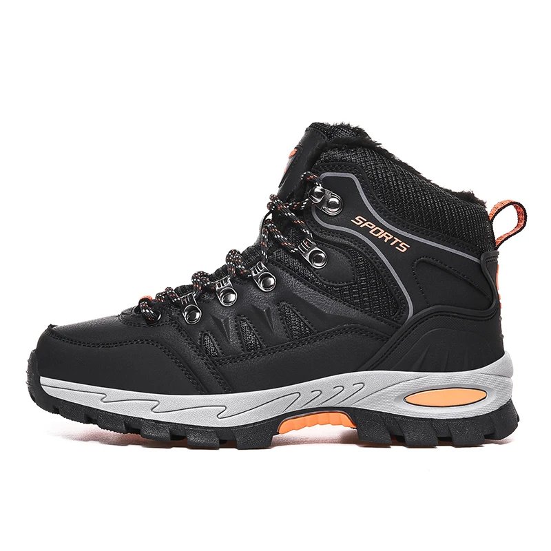 HIKEUP Men Hiking Boot High-Top Women Outdoor Climbing Warm Shoes Winter Padded Tactical Military Snow Boots Free Shipping