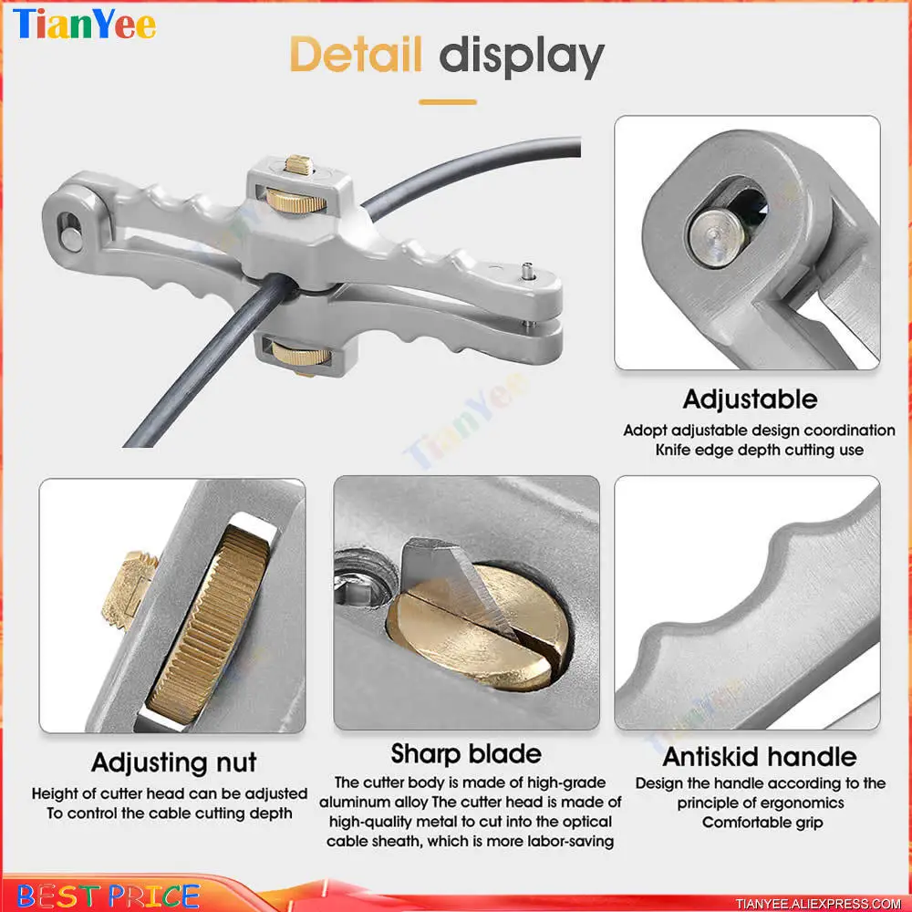 2-в-1 строительный Продольный волоконно-оптический резак открытие ножа Обрезка