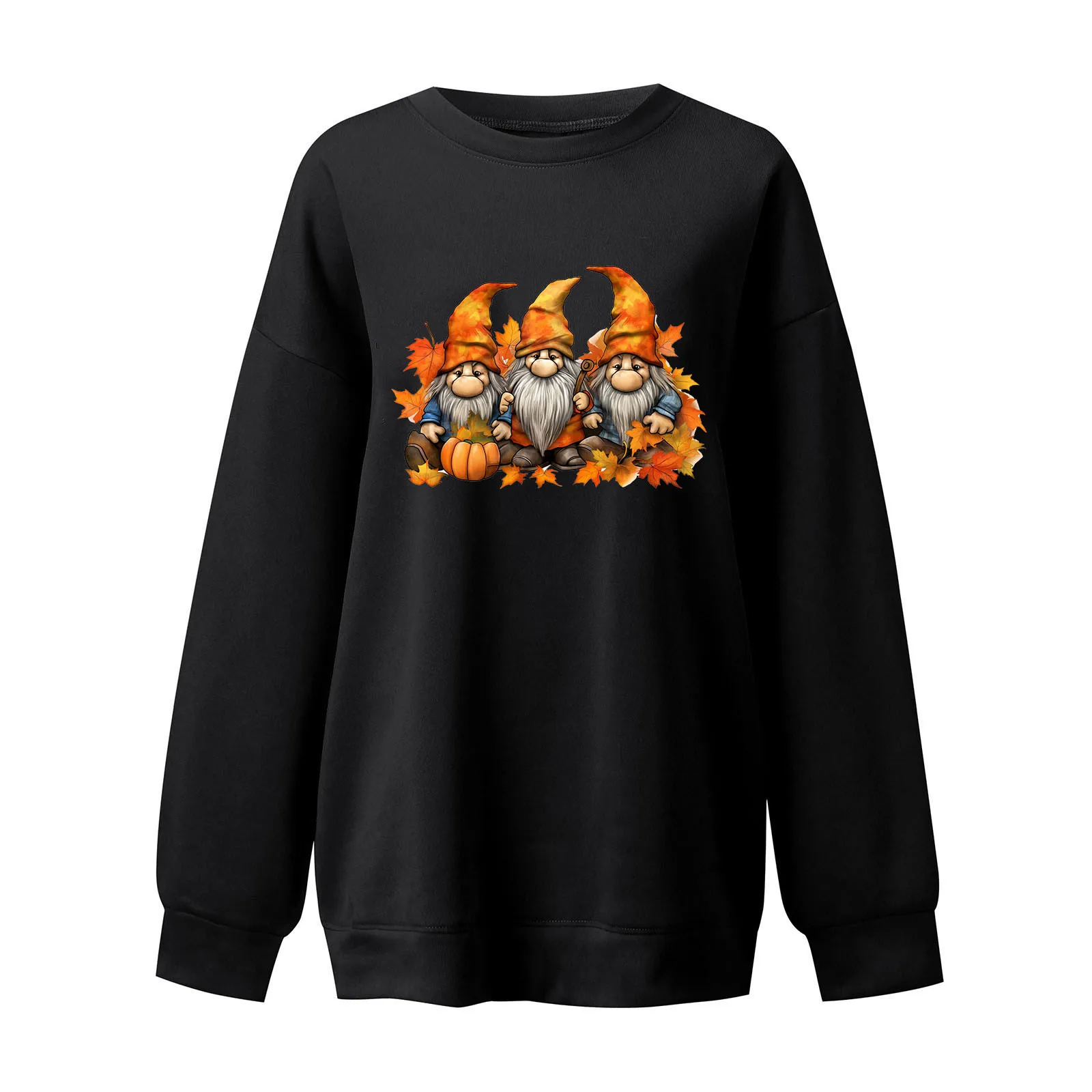 

Halloween Womens Sweatshirt Pumpkin Print Crewneck Long Sleeve Casual Pullover Top Oversize Autumn Spring Casual Y2k Clothing