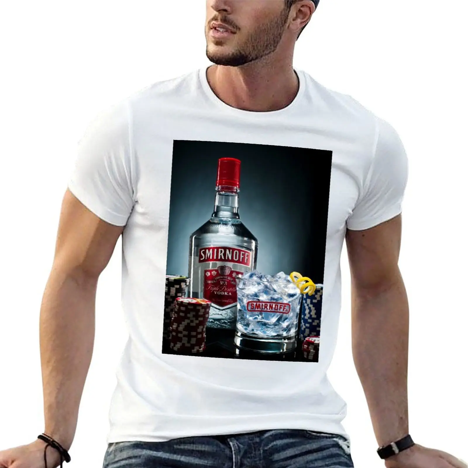 Фото Футболка Smirnoff Vodka с круглым вырезом для больших и высоких людей №1