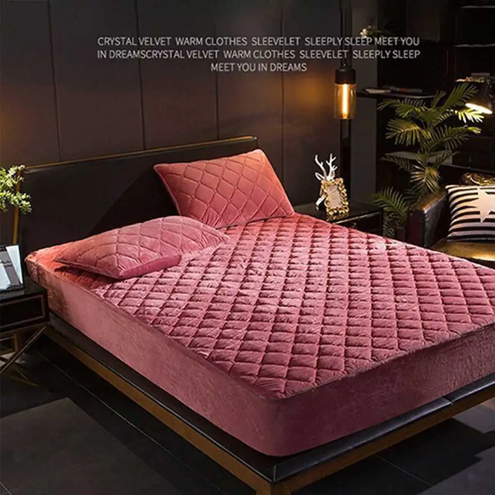 

Quilted Mattress Cover Fitted Protector Breathable Washable Bedspread