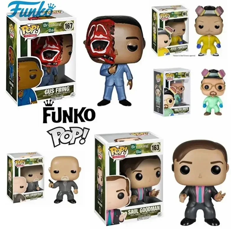 FUNKO POP Television Breaking Bad GUS FRING 167 SAUL GOODMAN 163 Walter 160 MIKE 165 Jesse Pinkman 161 Виниловые фигурки Модель