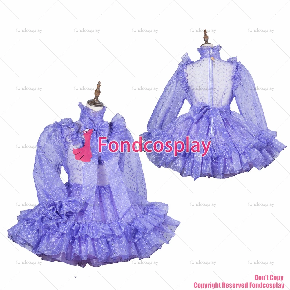 

Сексуальная одежда для взрослых для косплея fondcosplay, яркое Короткое атласное платье сирени, Запираемая униформа, костюм для косплея, CD/TV[G3828]