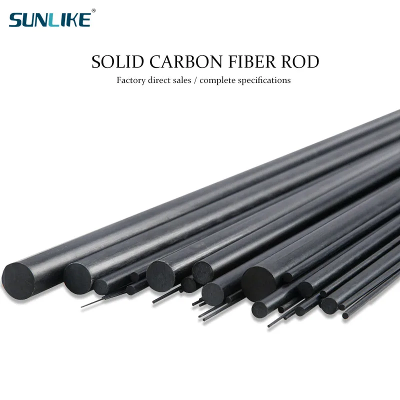 

5Pcs RC Aircraft Matte Rod Solid Carbon Fiber Rod Diameter 1mm 1.5mm 2mm 3mm 4mm 5mm 6mm 8mm 9mm 10mm 12mm 14mm Length 500mm