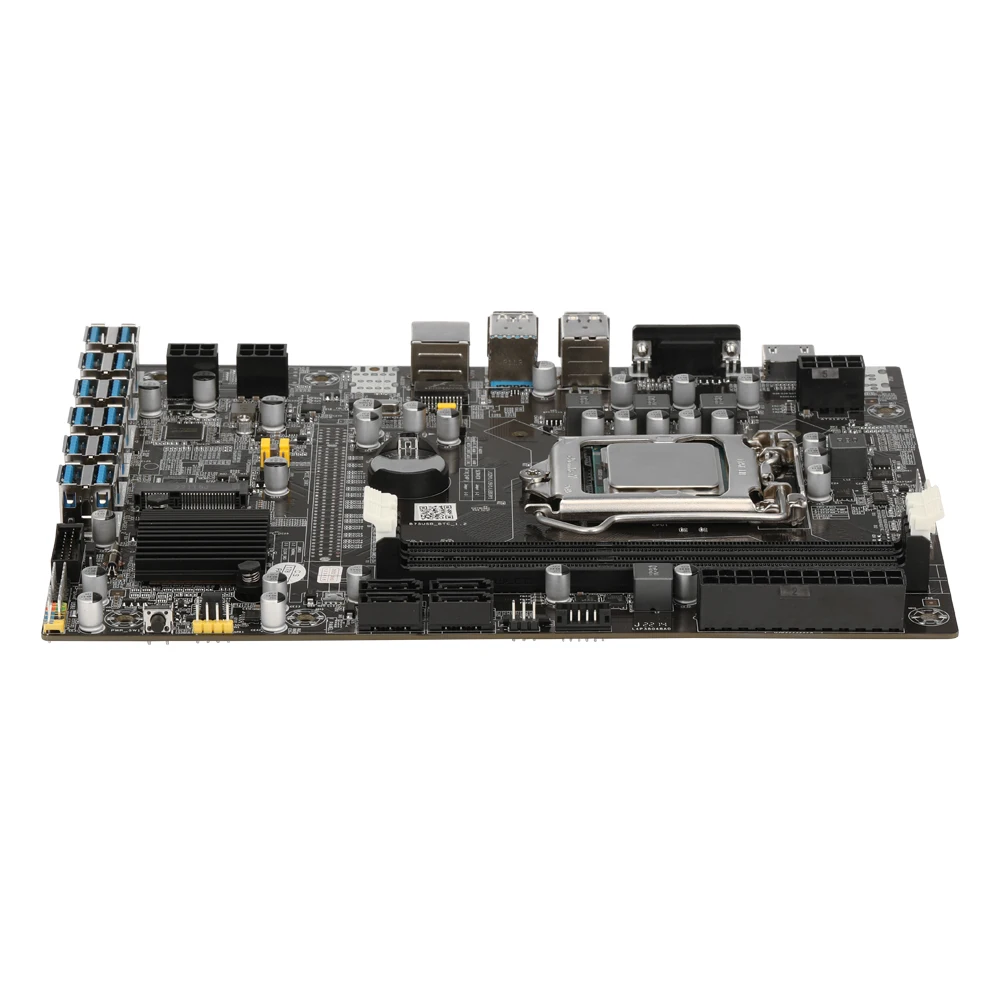 Материнская плата B75 для майнинга 12 USB 3 0 к PCI-E X16 LGA 1155 G1620 ЦП DDR3 SATA mSATA HD VGA Биткоин BTC