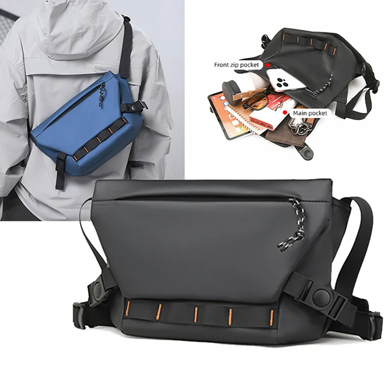 Уличная сумка через плечо мужская дорожная на груди для рыбалки кемпинга пешего